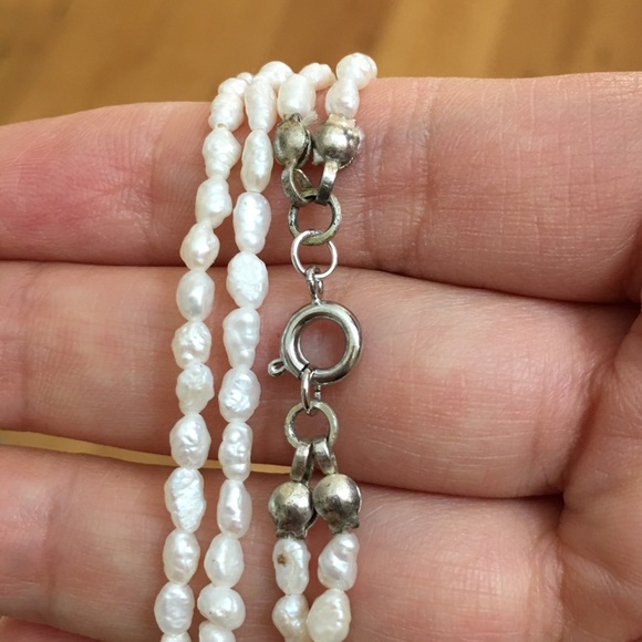 Antique double strand genuine seed pearl necklace - Picture 2 of 4